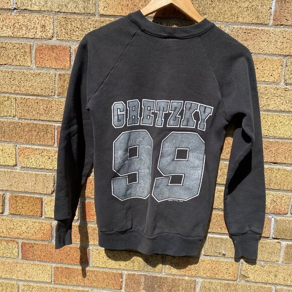 Vintage 1988 Trench Wayne Gretzky Crewneck Sweater Los Angeles Kings Small - Picture 9 of 13